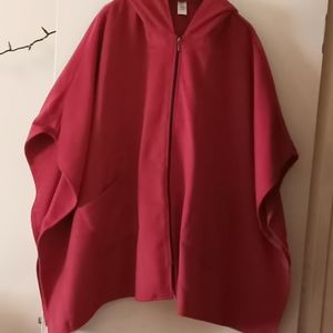 Burgundy Women's Cape Coat